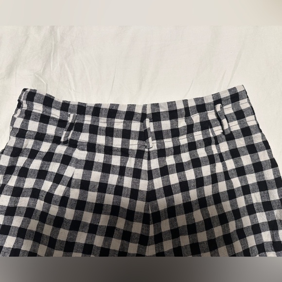 Zara Black and White Plaid Print High Waisted Shorts Size Medium - Picture 6 of 7